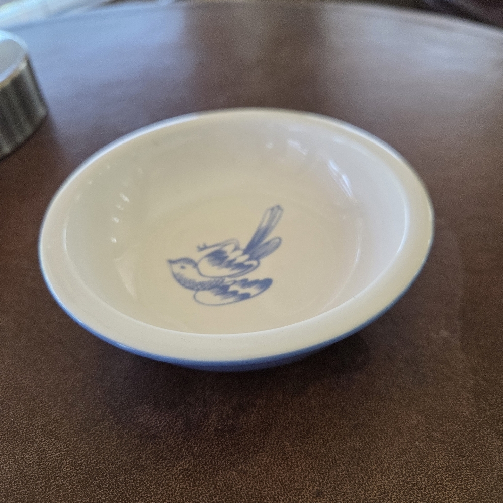Sweet Little Stoneware Bird Bowl